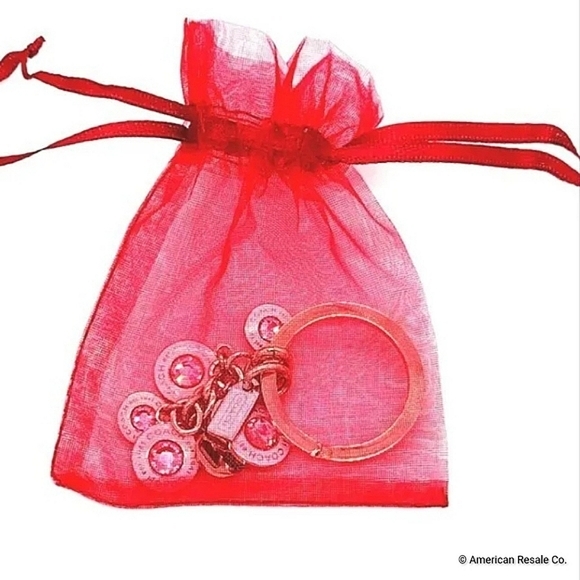 Vintage COACH Signature Multi Jewel Keychain Fob Purse Charm #1734 BCA Awareness - Picture 8 of 8